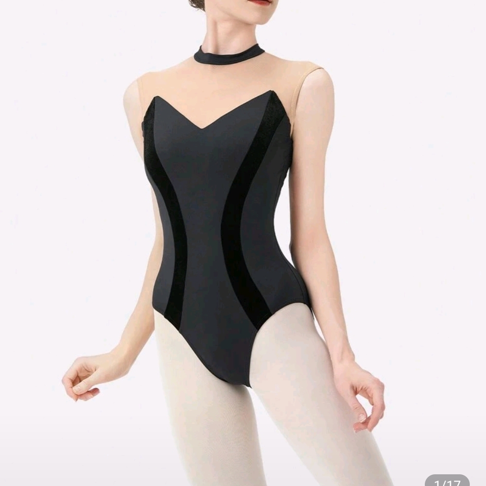 SHEIN Black and White Asymmetrical Sleeveless Bodysuit